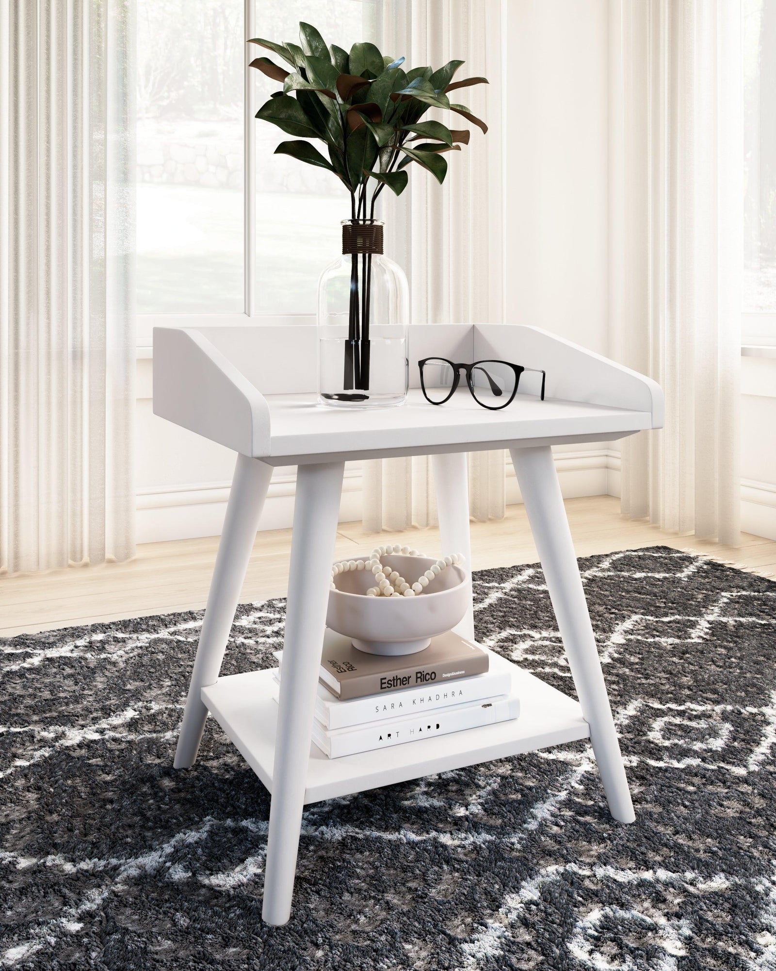 Blariden White Accent Table - Ella Furniture