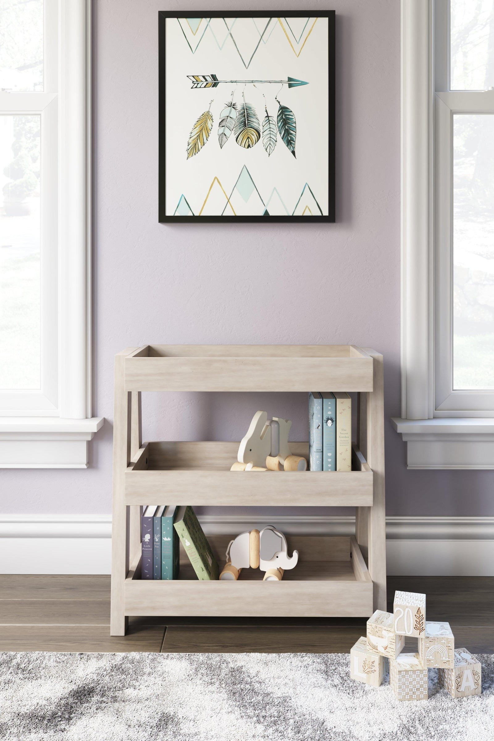 Blariden Light Tan Shelf Accent Table - Ella Furniture