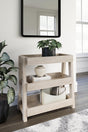 Blariden Light Tan Shelf Accent Table - Ella Furniture