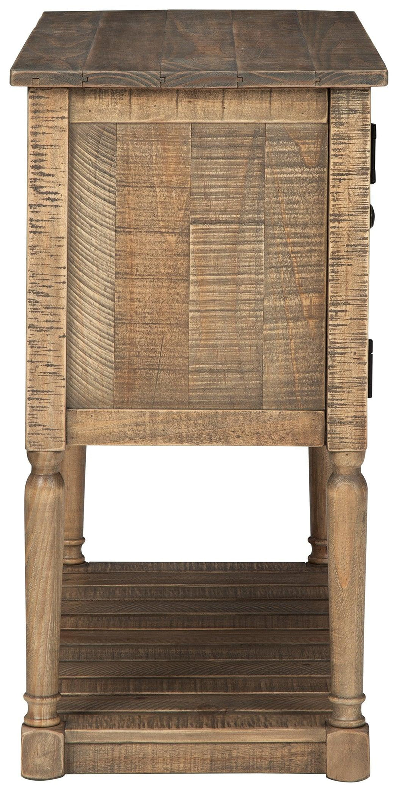 Lennick Antique Brown Accent Cabinet - Ella Furniture
