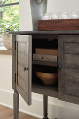 Lennick Antique Gray Accent Cabinet - Ella Furniture