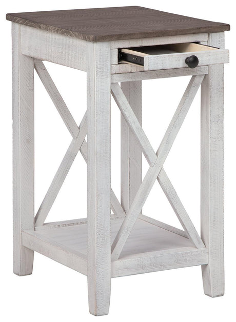 Adalane White/Gray Accent Table - Ella Furniture