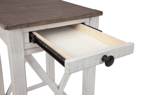 Adalane White/Gray Accent Table - Ella Furniture