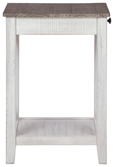 Adalane White/Gray Accent Table - Ella Furniture