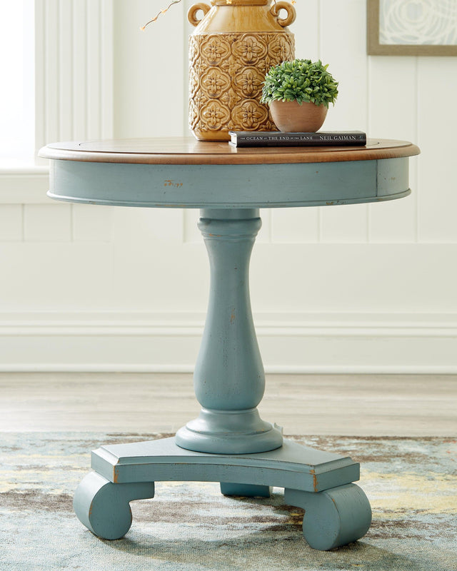 Mirimyn Teal/brown Accent Table - Ella Furniture