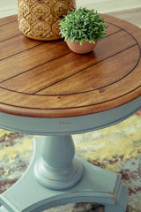 Mirimyn Teal/brown Accent Table - Ella Furniture