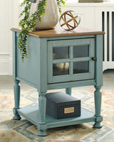 Mirimyn Teal/brown Accent Cabinet - Ella Furniture