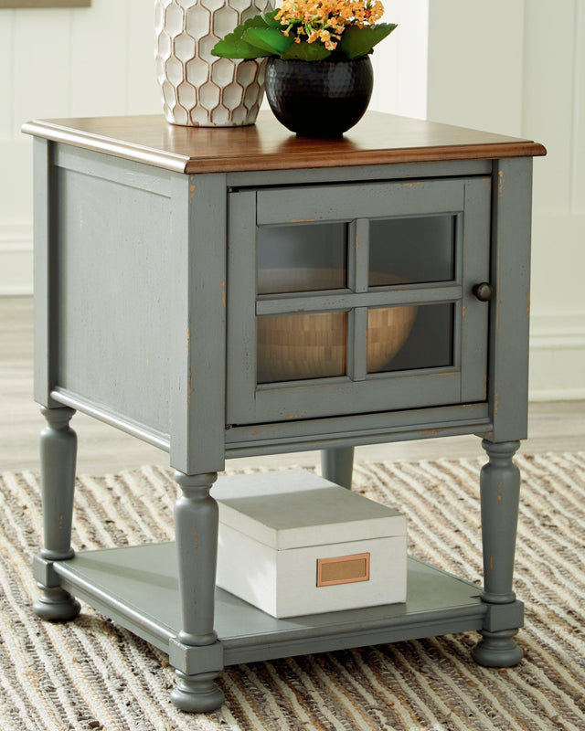 Mirimyn Gray/brown Accent Cabinet - Ella Furniture