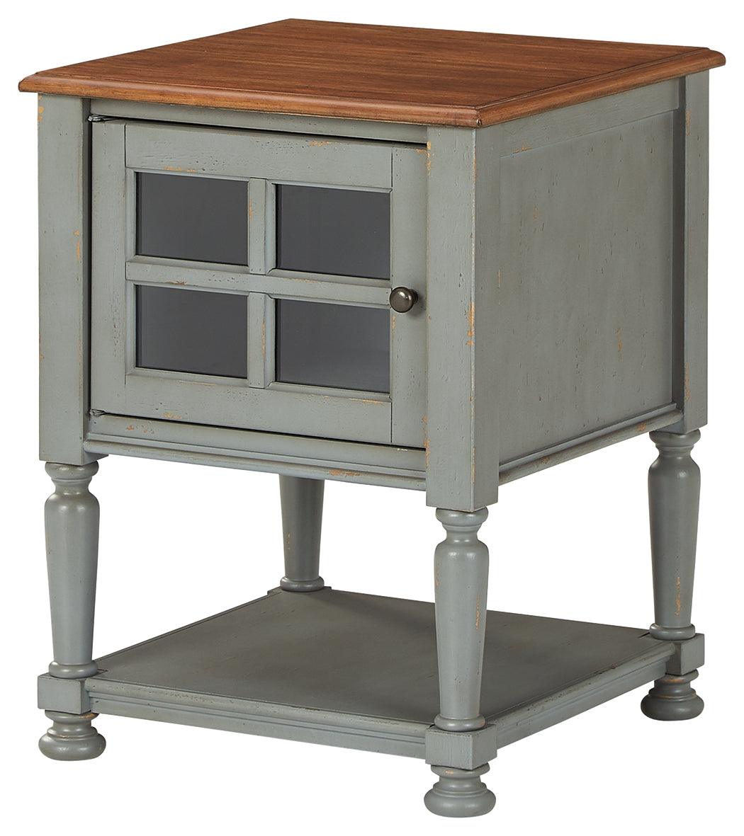 Mirimyn Gray/brown Accent Cabinet - Ella Furniture