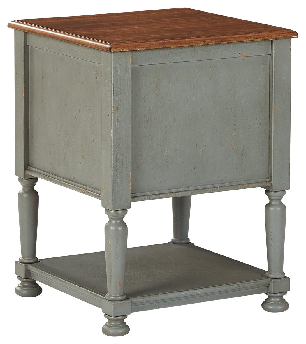 Mirimyn Gray/brown Accent Cabinet - Ella Furniture