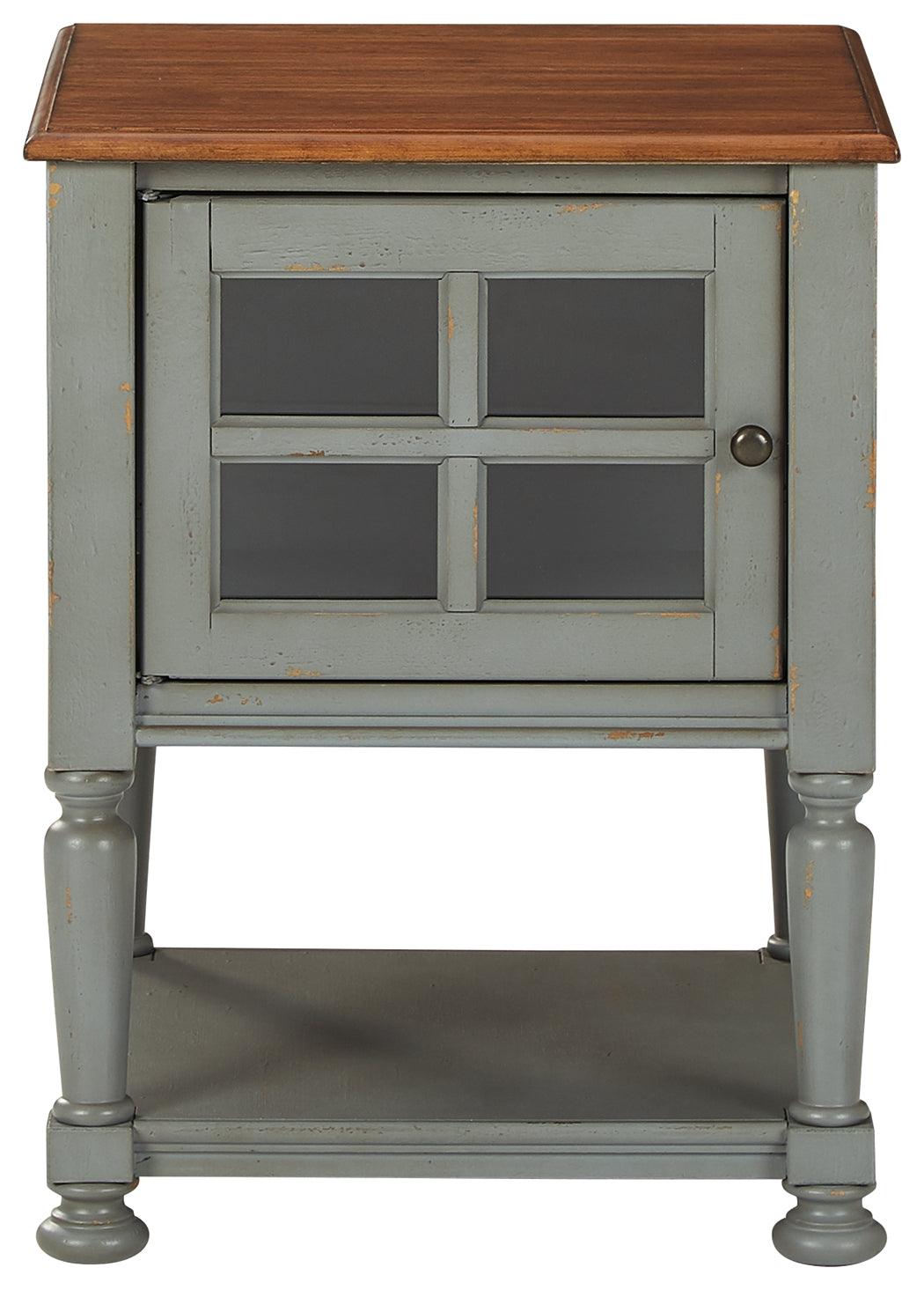 Mirimyn Gray/brown Accent Cabinet - Ella Furniture