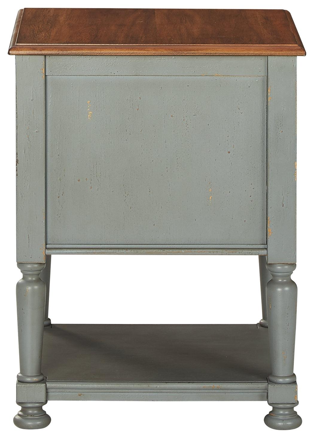 Mirimyn Gray/brown Accent Cabinet - Ella Furniture