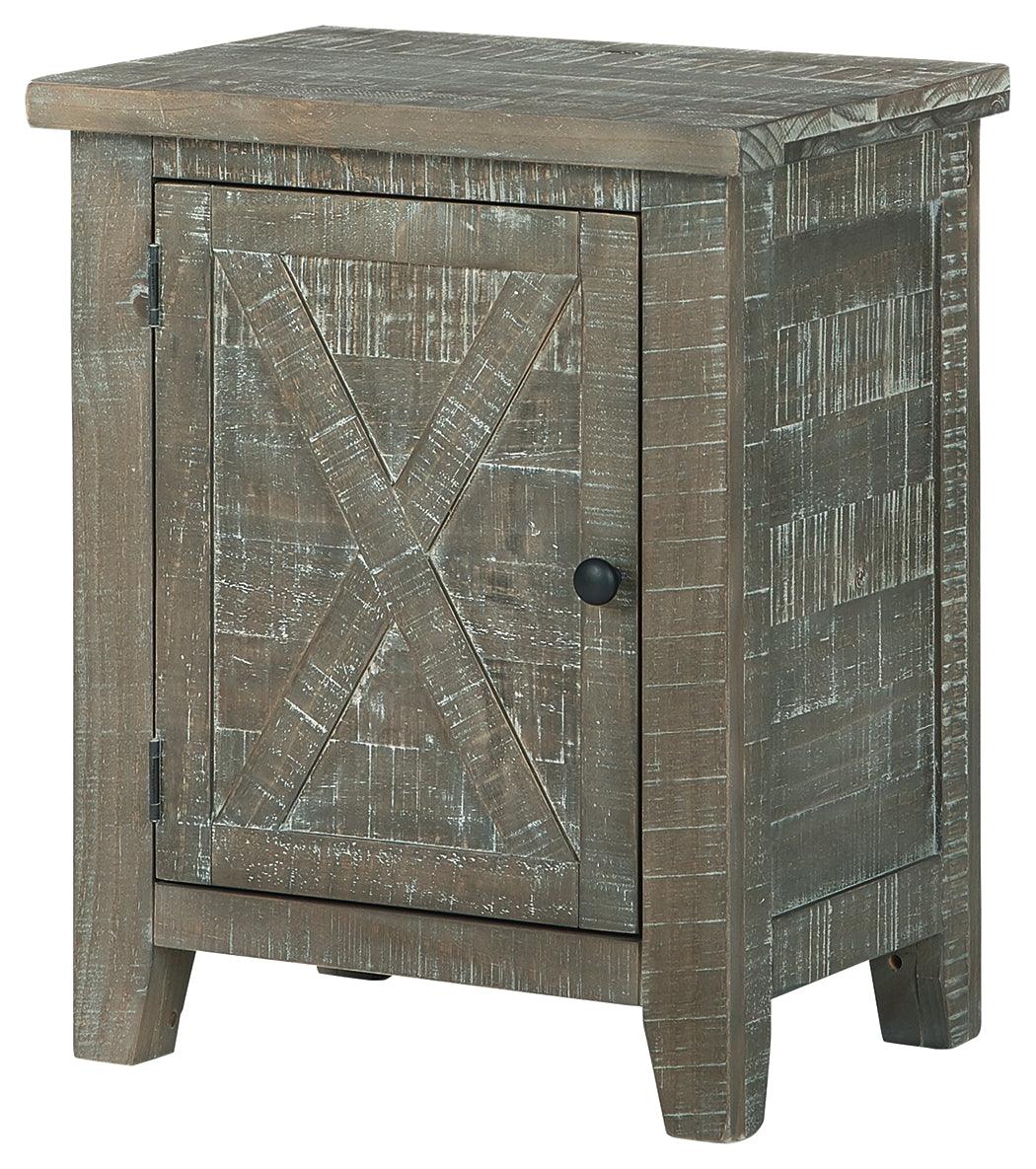 Pierston Gray Accent Cabinet - Ella Furniture