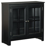 Nalinwood Black Accent Cabinet - Ella Furniture