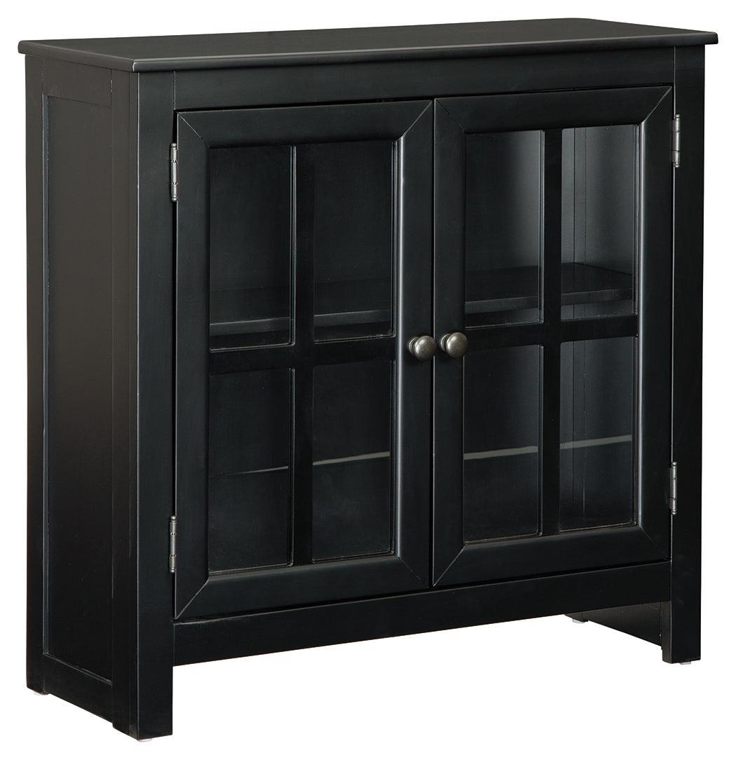 Nalinwood Black Accent Cabinet - Ella Furniture