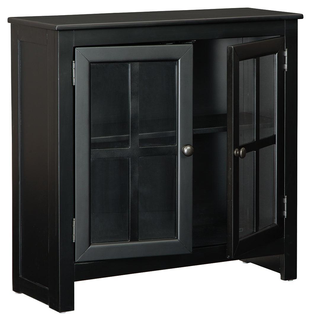 Nalinwood Black Accent Cabinet - Ella Furniture