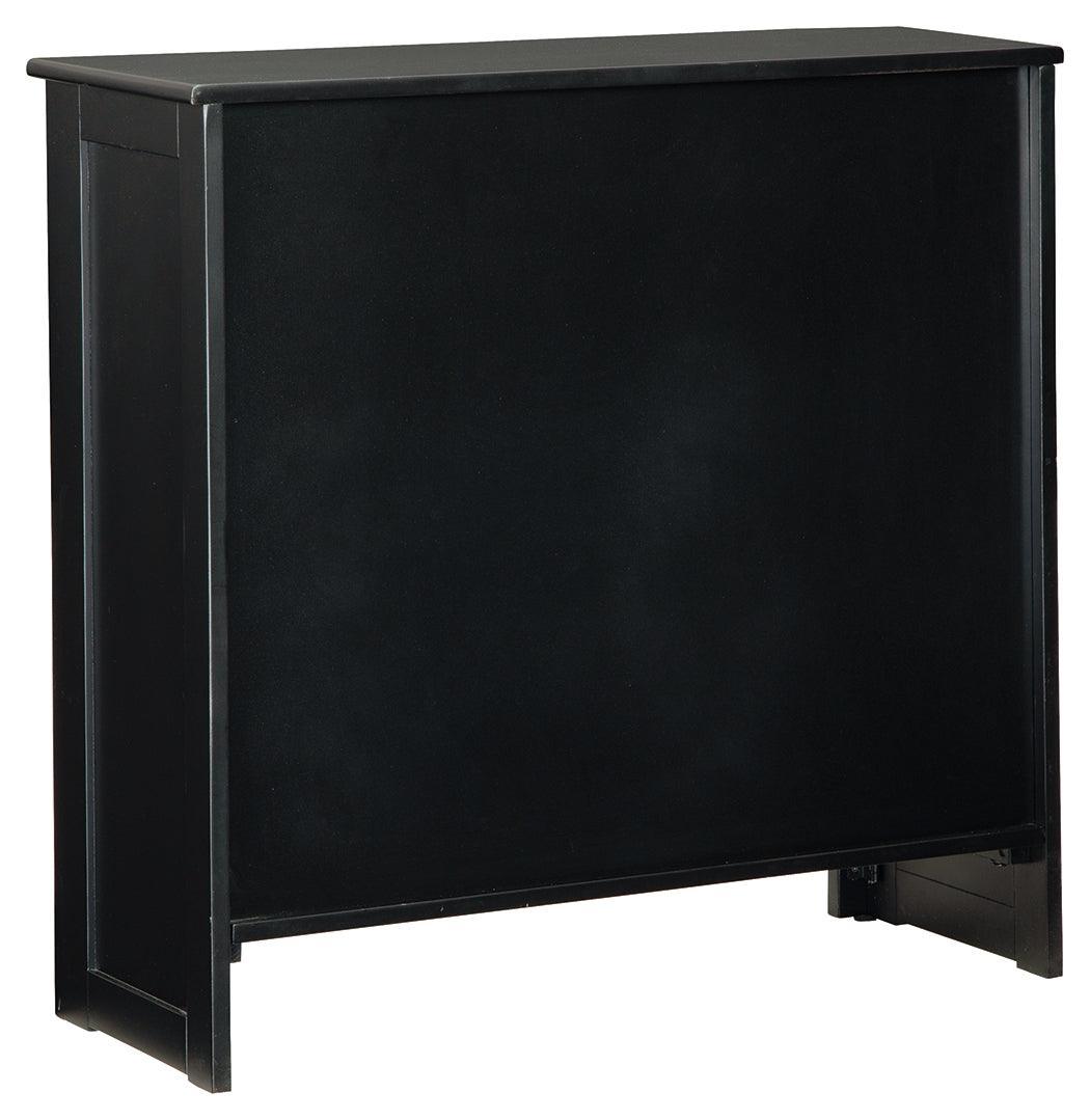 Nalinwood Black Accent Cabinet - Ella Furniture