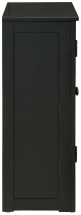 Nalinwood Black Accent Cabinet - Ella Furniture