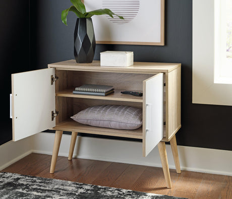 Orinfield Natural/white Accent Cabinet - Ella Furniture