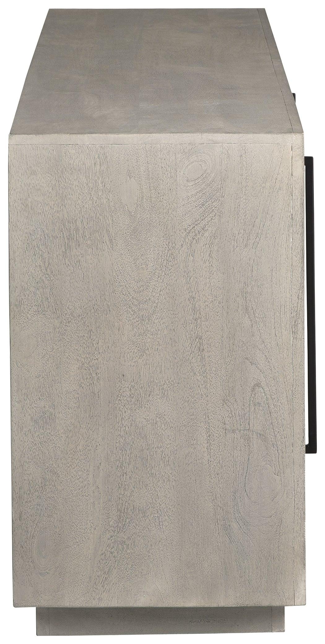 Lockthorne Warm Gray Accent Cabinet - Ella Furniture