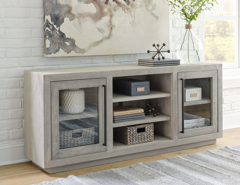 Lockthorne Warm Gray Accent Cabinet - Ella Furniture