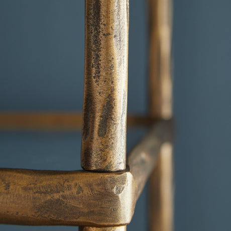 Ryandale Antique Brass Finish Bookcase - Ella Furniture