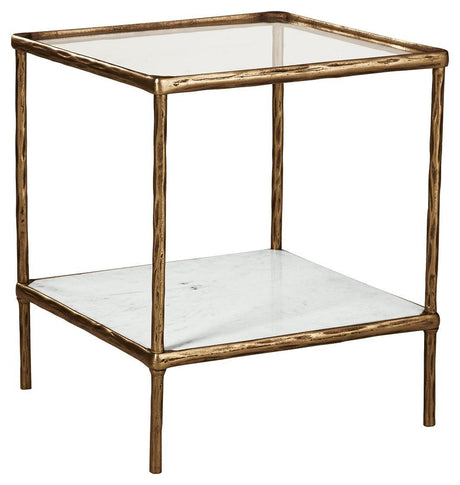 Ryandale Antique Brass Finish Accent Table - Ella Furniture