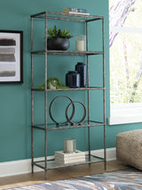 Ryandale Antique Pewter Finish Bookcase - Ella Furniture