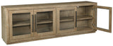 Waltleigh Distressed Brown Accent Cabinet - Ella Furniture