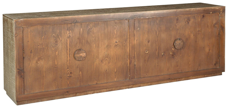 Waltleigh Distressed Brown Accent Cabinet - Ella Furniture