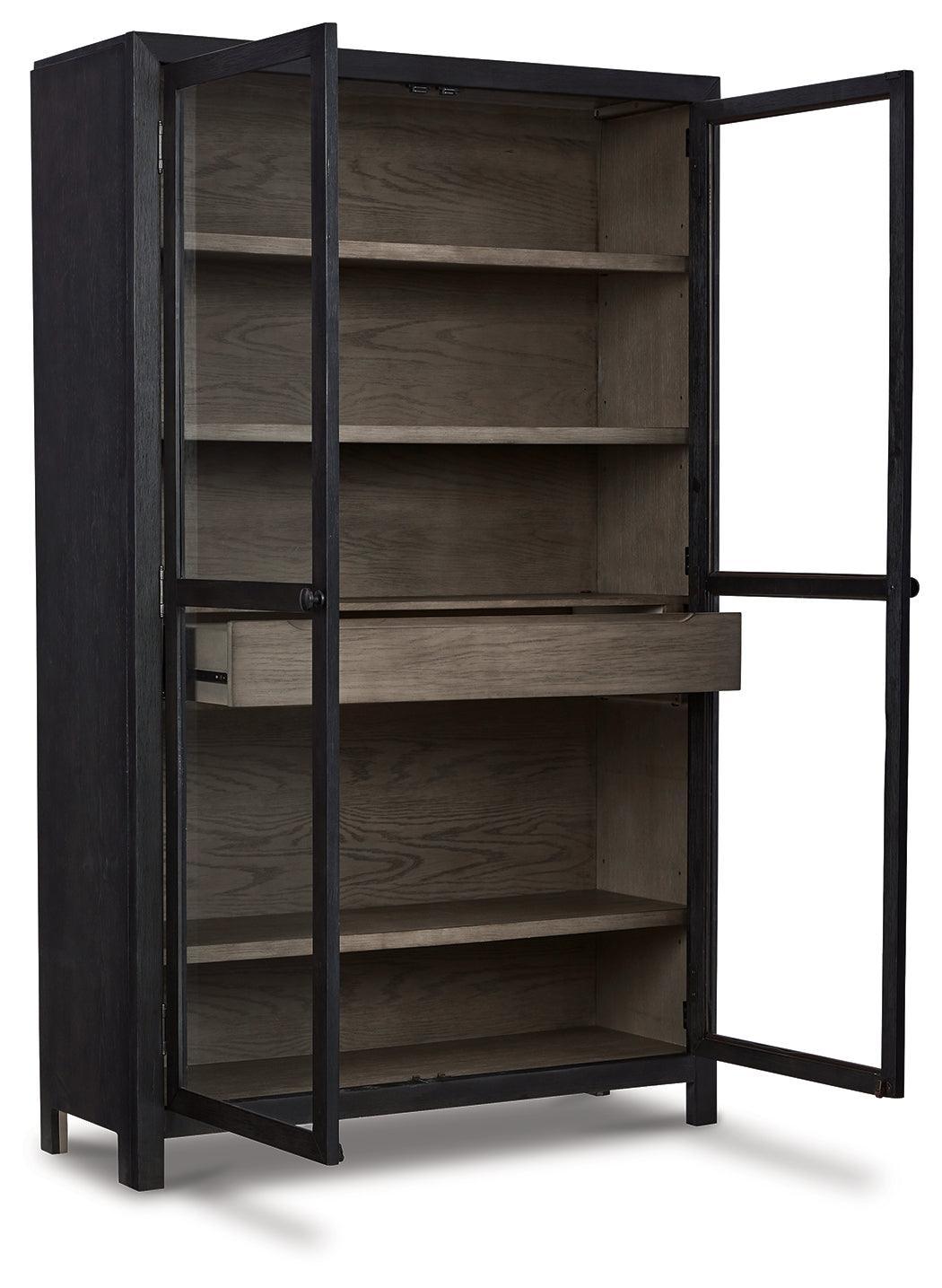 Lenston Black/gray Accent Cabinet - Ella Furniture