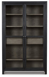 Lenston Black/gray Accent Cabinet - Ella Furniture