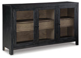 Lenston Black/gray Accent Cabinet - Ella Furniture