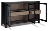 Lenston Black/gray Accent Cabinet - Ella Furniture