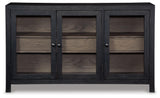 Lenston Black/gray Accent Cabinet - Ella Furniture