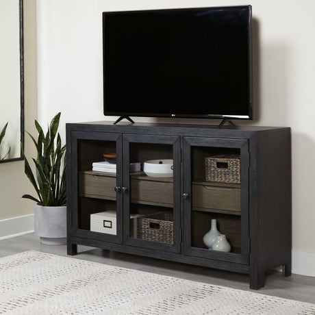 Lenston Black/gray Accent Cabinet - Ella Furniture
