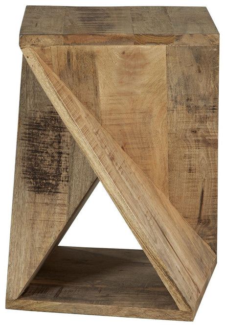 Zalemont Distressed Brown Accent Table - Ella Furniture