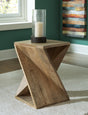 Zalemont Distressed Brown Accent Table - Ella Furniture