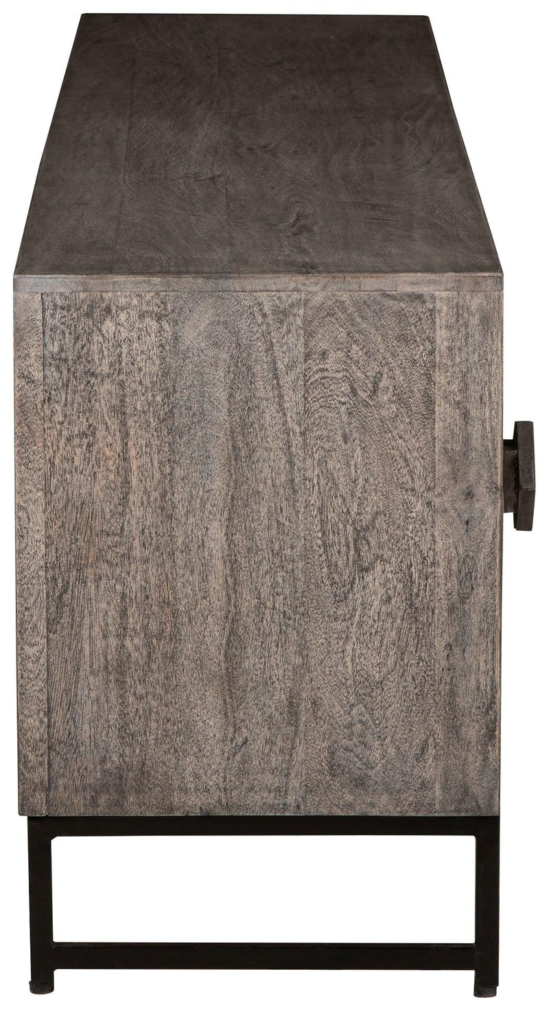 Treybrook Distressed Gray Accent Cabinet A4000511