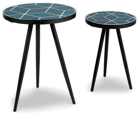 Clairbelle Teal Accent Table (Set Of 2) - Ella Furniture
