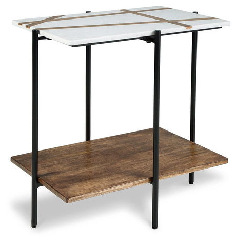 Braxmore White/light Brown Accent Table - Ella Furniture