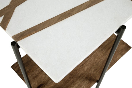 Braxmore White/light Brown Accent Table - Ella Furniture