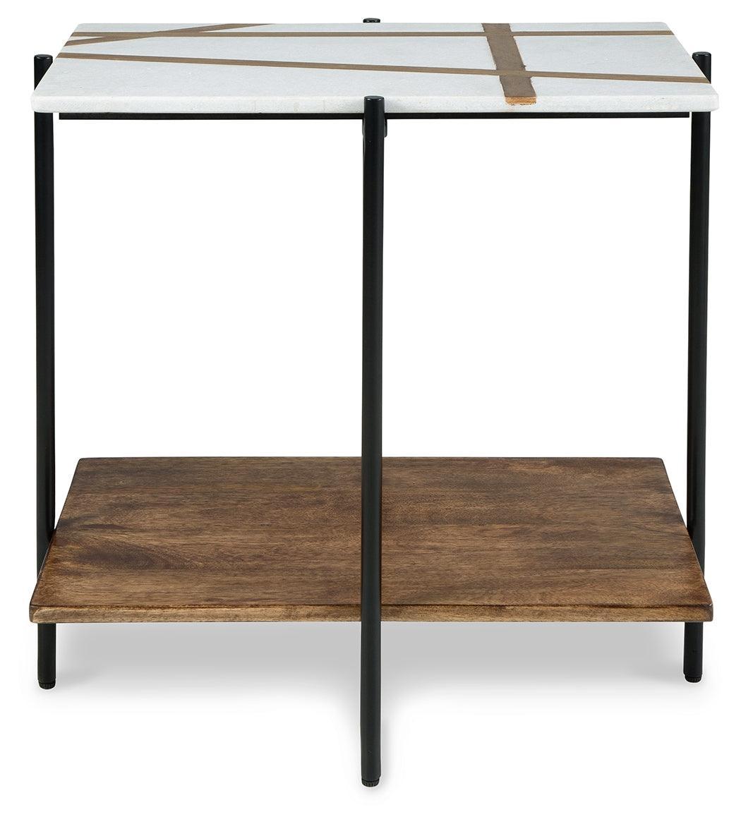 Braxmore White/light Brown Accent Table - Ella Furniture