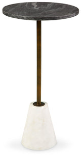 Caramont Black/White/gold Finish Accent Table A4000540 - Ella Furniture