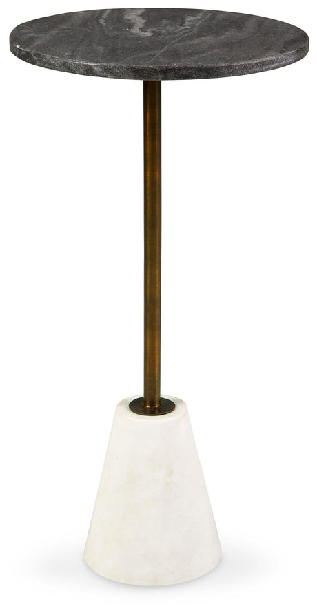 Caramont Black/White/gold Finish Accent Table A4000540 - Ella Furniture