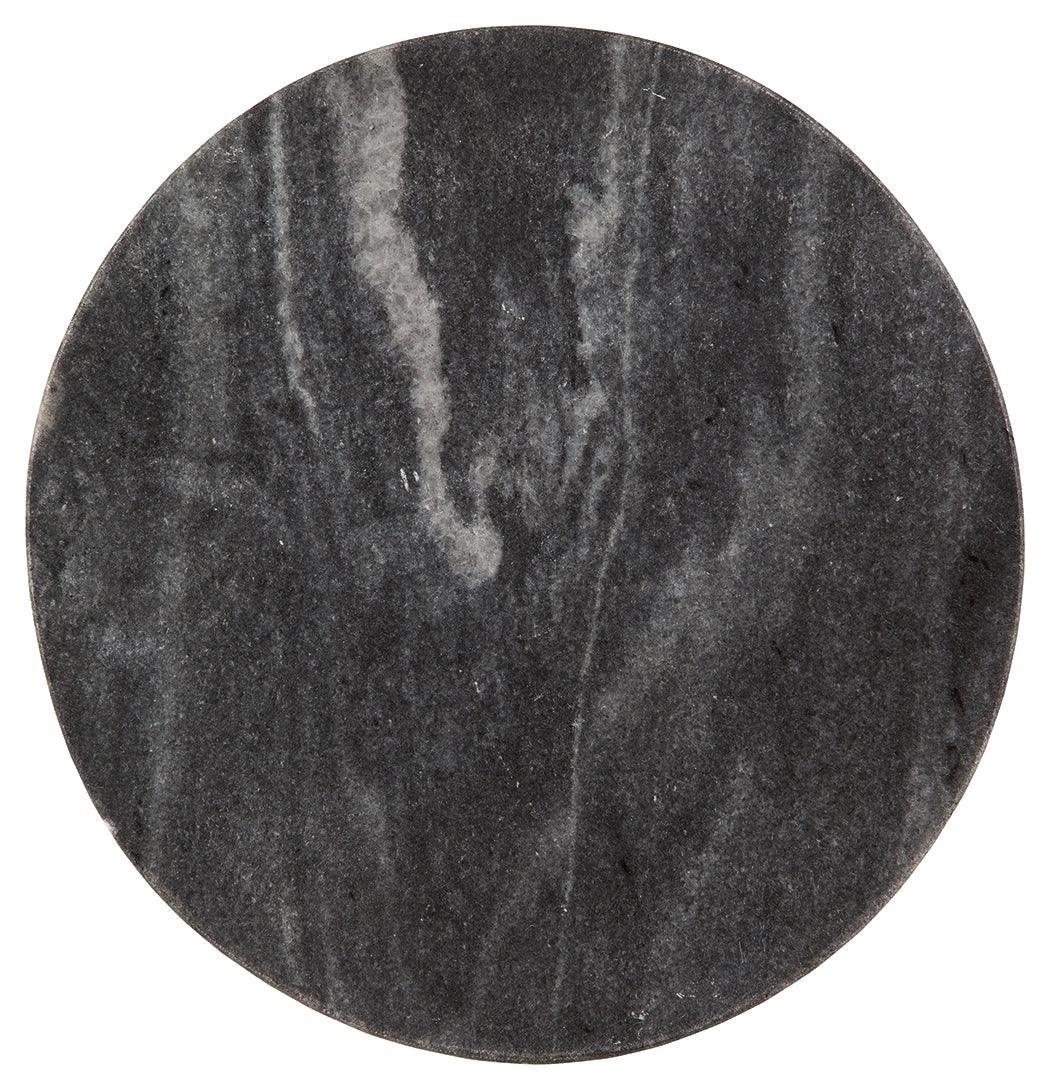 Caramont Black/White/gold Finish Accent Table A4000540 - Ella Furniture