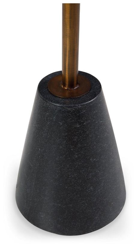 Caramont Black/White/gold Finish Accent Table A4000540 - Ella Furniture