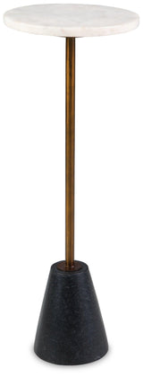 Caramont Black/White/gold Finish Accent Table A4000540 - Ella Furniture