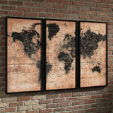 Pollyanna Tan/black Wall Art (Set Of 3) - Ella Furniture