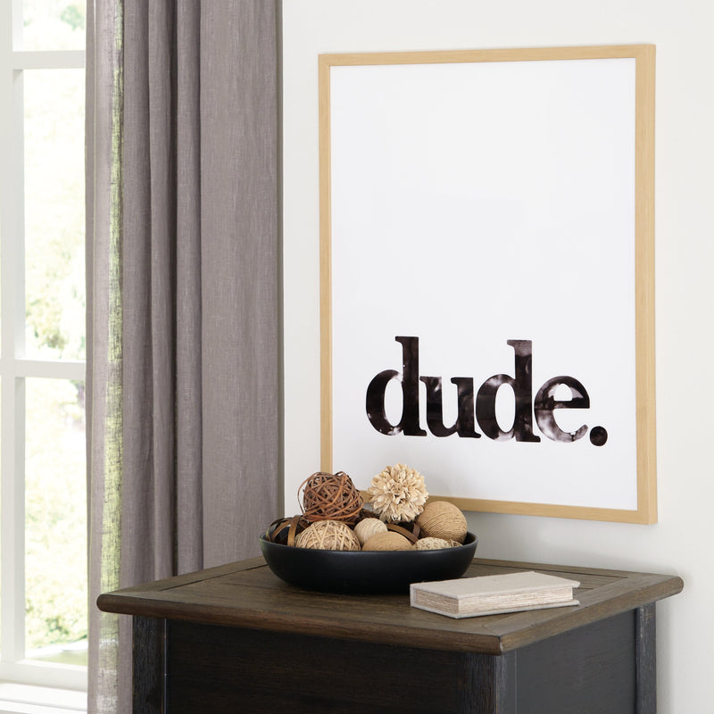 Dude Black/White Wall Art - Ella Furniture